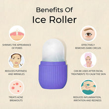 Beauty Ice Roller for Face & Eye Massage (Reusable, Purple)